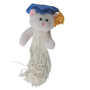 Gund Tassulations Ivy White Cat Plush Graduation 6.5"